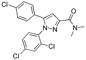 5-(4-CHLOROPHENYL)-1-(2,4-DICHLOROPHENYL)-N,N-DIMETHYL-1H-PYRAZOLE-3-CARBOXAMIDE 结构式
