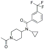 N-(1-ACETYLPIPERIDIN-4-YL)-N-CYCLOPROPYL-3-(TRIFLUOROMETHYL)BENZAMIDE 结构式