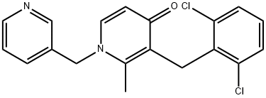 3-(2,6-DICHLOROBENZYL)-2-METHYL-1-(3-PYRIDINYLMETHYL)-4(1H)-PYRIDINONE 结构式