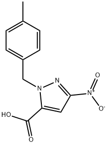 1-(4-甲基苄基)-3-硝基-1H-吡唑-5-羧酸 结构式