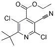 ETHYL 2-(TERT-BUTYL)-3,6-DICHLORO-5-CYANOISONICOTINATE 结构式