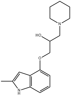 1-(2-METHYL-1H-INDOL-4-YLOXY)-3-PIPERIDIN-1-YL-PROPAN-2-OL 结构式