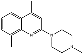 4,8-DIMETHYL-2-(4-METHYLPIPERAZINO)QUINOLINE 结构式