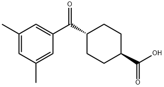 TRANS-4-(3,5-DIMETHYLBENZOYL)CYCLOHEXANE-1-CARBOXYLIC ACID 结构式