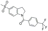 2,3-DIHYDRO-5-(METHYLSULPHONYL)-1-[4-(TRIFLUOROMETHYL)BENZOYL]-(1H)-INDOLE 结构式