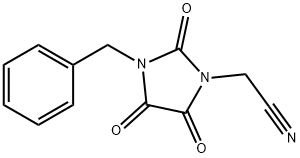 2-(3-苄基-2,4,5-三氧代咪唑啉-1-基)乙腈 结构式