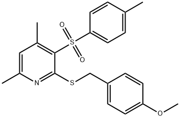 2-[(4-METHOXYBENZYL)SULFANYL]-4,6-DIMETHYL-3-PYRIDINYL 4-METHYLPHENYL SULFONE 结构式