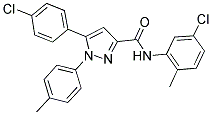 N-(5-CHLORO-2-METHYLPHENYL)-5-(4-CHLOROPHENYL)-1-(4-METHYLPHENYL)-1H-PYRAZOLE-3-CARBOXAMIDE 结构式