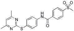 N-[4-[(4,6-DIMETHYLPYRIMIDIN-2-YL)THIO]PHENYL]-4-(METHYLSULPHONYL)BENZAMIDE 结构式