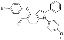 4-[(4-Bromophenyl)sulfanyl]-1-(4-methoxyphenyl)-2-phenyl-6,7-dihydro-1H-indole-5-carbaldehyde 结构式