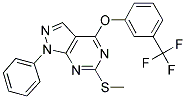 6-(METHYLSULFANYL)-1-PHENYL-1H-PYRAZOLO[3,4-D]PYRIMIDIN-4-YL 3-(TRIFLUOROMETHYL)PHENYL ETHER 结构式