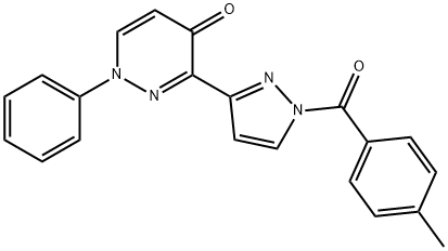 3-[1-(4-METHYLBENZOYL)-1H-PYRAZOL-3-YL]-1-PHENYL-4(1H)-PYRIDAZINONE 结构式