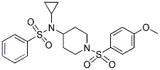 N-CYCLOPROPYL-N-[(4-METHOXYPHENYL)SULPHONYLPIPERIDIN-4-YL]BENZENESULPHONAMIDE 结构式