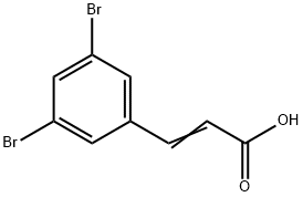 3,5-二溴肉桂酸 结构式