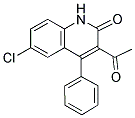 3-ACETYL-6-CHLORO-4-PHENYLQUINOLIN-2(1H)-ONE 结构式