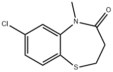 7-CHLORO-5-METHYL-2,3-DIHYDRO-1,5-BENZOTHIAZEPIN-4(5H)-ONE 结构式