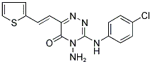 4-AMINO-3-(4-CHLOROANILINO)-6-[2-(2-THIENYL)VINYL]-1,2,4-TRIAZIN-5(4H)-ONE 结构式