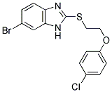 6-BROMO-2-([2-(4-CHLOROPHENOXY)ETHYL]THIO)-1H-BENZIMIDAZOLE 结构式