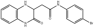 N-(4-溴苯基)-2-(3-氧代-1,2,3,4-四氢喹喔啉-2-基)乙酰胺 结构式