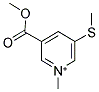 3-(METHOXYCARBONYL)-1-METHYL-5-(METHYLSULFANYL)PYRIDINIUM 结构式