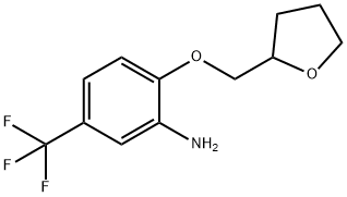 2-(TETRAHYDRO-FURAN-2-YLMETHOXY)-5-TRIFLUOROMETHYL-PHENYLAMINE 结构式