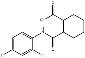 2-[(2,4-二氟苯基)氨基甲酰基]环己烷-1-羧酸 结构式