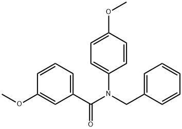 N-苄基-3-甲氧基-N-(4-甲氧基苯基)苯甲酰胺 结构式