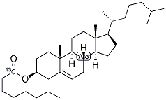 胆甾醇辛酸酯-1-13C 结构式