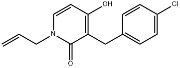 1-ALLYL-3-(4-CHLOROBENZYL)-4-HYDROXY-2(1H)-PYRIDINONE 结构式