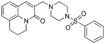 N-[(2,3-DIHYDRO-5-OXO-(1H,5H)-BENZO[IJ]QUINOLIZIN-6-YL)METHYL]-N'-(PHENYLSULPHONYL)PIPERAZINE 结构式