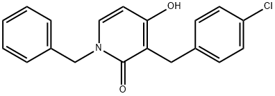 1-BENZYL-3-(4-CHLOROBENZYL)-4-HYDROXY-2(1H)-PYRIDINONE 结构式