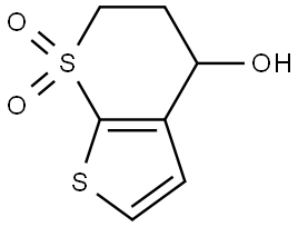 4-Hydroxy-3,4-dihydro-1lambda6-thieno[2,3-b]thiopyran-1,1(2H)-dione 结构式