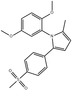 1-(2,5-DIMETHOXYPHENYL)-2-METHYL-5-[4-(METHYLSULFONYL)PHENYL]-1H-PYRROLE 结构式