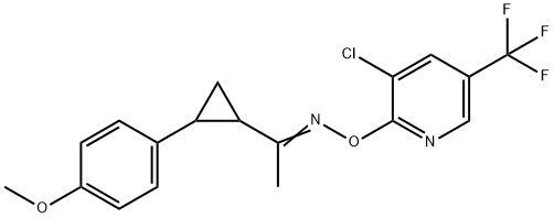 1-[2-(4-METHOXYPHENYL)CYCLOPROPYL]-1-ETHANONE O-[3-CHLORO-5-(TRIFLUOROMETHYL)-2-PYRIDINYL]OXIME 结构式