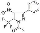 1-ACETYL-4-NITRO-3-PHENYL-5-(TRIFLUOROMETHYL)PYRAZOLE 结构式