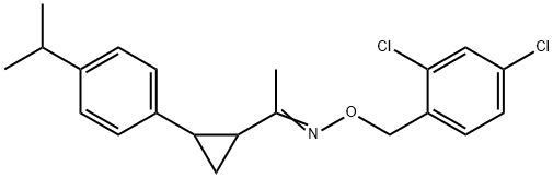 1-[2-(4-ISOPROPYLPHENYL)CYCLOPROPYL]-1-ETHANONE O-(2,4-DICHLOROBENZYL)OXIME 结构式