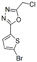 2-(5-BROMOTHIEN-2-YL)-5-(CHLOROMETHYL)-1,3,4-OXADIAZOLE 结构式