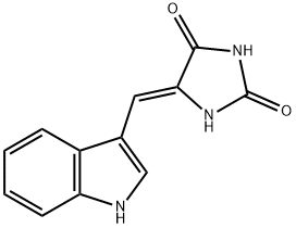 (5Z)-5-(1H-INDOL-3-YLMETHYLENE)IMIDAZOLIDINE-2,4-DIONE 结构式