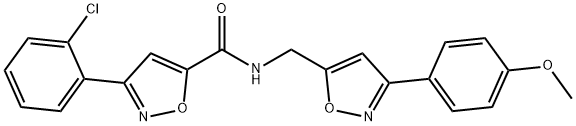 3-(2-CHLOROPHENYL)-N-([3-(4-METHOXYPHENYL)-5-ISOXAZOLYL]METHYL)-5-ISOXAZOLECARBOXAMIDE 结构式