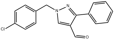 1-(4-氯苄基)-3-苯基-吡唑-4-甲醛 结构式