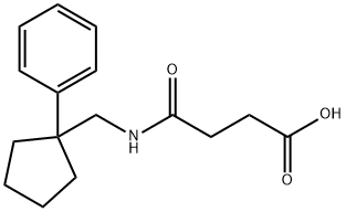 4-OXO-4-([(1-PHENYLCYCLOPENTYL)METHYL]AMINO)BUTANOIC ACID 结构式