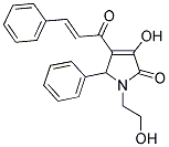 3-Hydroxy-1-(2-hydroxyethyl)-5-phenyl-4-[(2E)-3-phenylprop-2-enoyl]-1,5-dihydro-2H-pyrrol-2-one 结构式