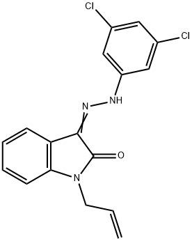 1-Allyl-1H-indole-2,3-dione 3-[N-(3,5-dichlorophenyl)hydrazone] 结构式