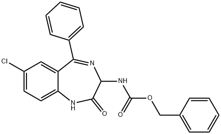(R,S)-Z-3-AMINO-7-CHLORO-2-OXO-5-PHENYL-1,4-BENZODIAZEPINE 结构式