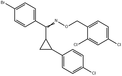 (4-BROMOPHENYL)[2-(4-CHLOROPHENYL)CYCLOPROPYL]METHANONE O-(2,4-DICHLOROBENZYL)OXIME 结构式