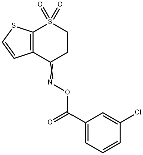 4-([(3-CHLOROBENZOYL)OXY]IMINO)-3,4-DIHYDRO-1LAMBDA6-THIENO[2,3-B]THIOPYRAN-1,1(2H)-DIONE 结构式