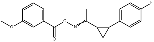 1-([((1-[2-(4-FLUOROPHENYL)CYCLOPROPYL]ETHYLIDENE)AMINO)OXY]CARBONYL)-3-METHOXYBENZENE 结构式