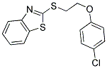 2-([2-(4-CHLOROPHENOXY)ETHYL]THIO)-1,3-BENZOTHIAZOLE 结构式