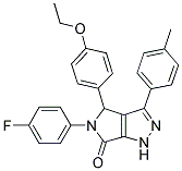 4-(4-ETHOXYPHENYL)-5-(4-FLUOROPHENYL)-3-P-TOLYL-4,5-DIHYDROPYRROLO[3,4-C]PYRAZOL-6(1H)-ONE 结构式