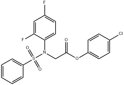 4-CHLOROPHENYL 2-[2,4-DIFLUORO(PHENYLSULFONYL)ANILINO]ACETATE 结构式